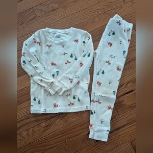 Carter's White Pajama Set with Holiday Print